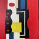 Huile sur toile style cubiste "Hommage à Fernand Léger"