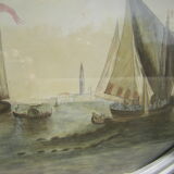 Aquarelle ancienne décoration marine