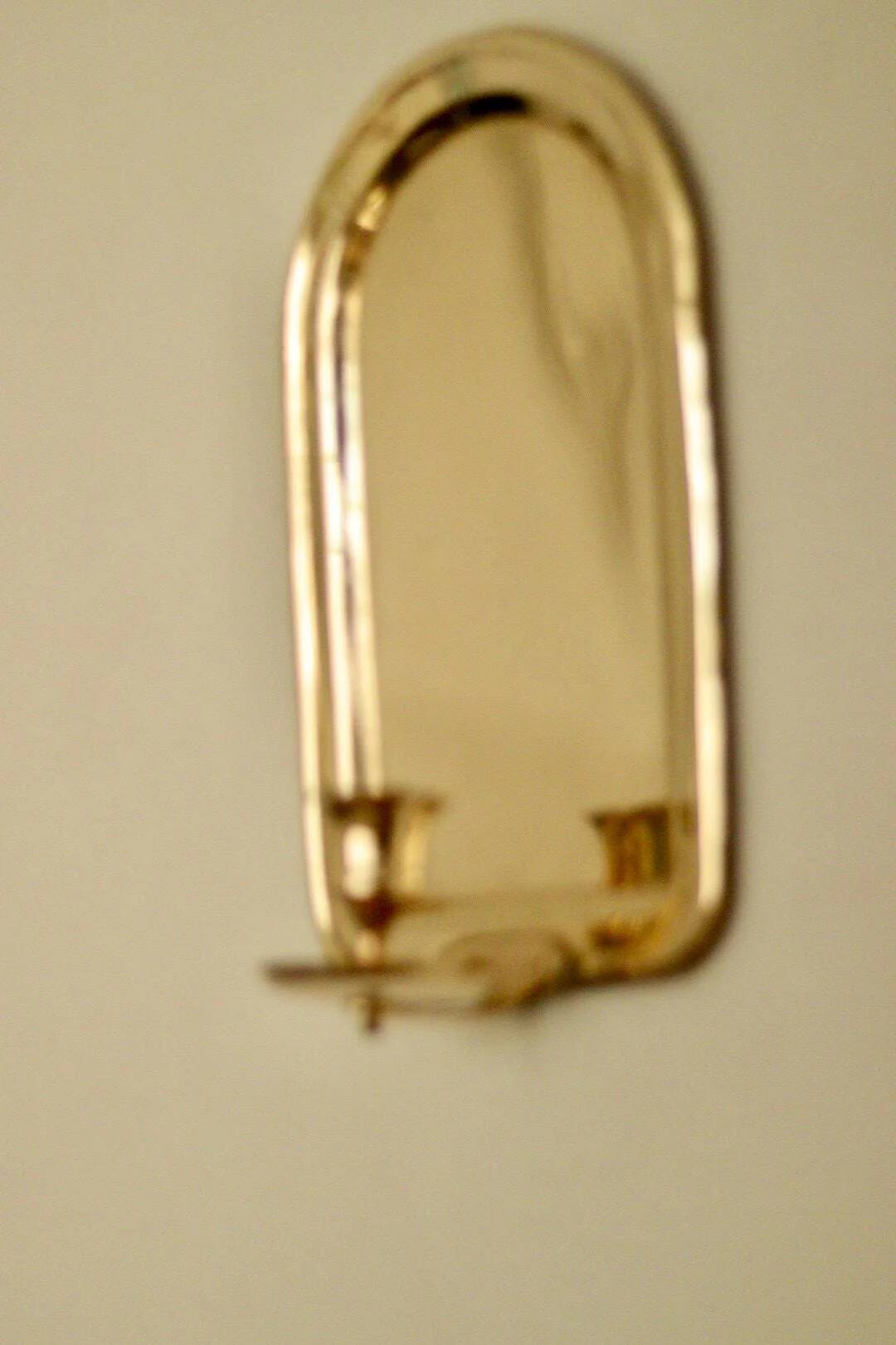 Single mid-century Swedish brass sconce