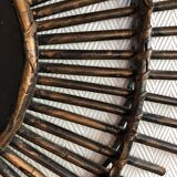 Rattan sun mirror - vintage 70