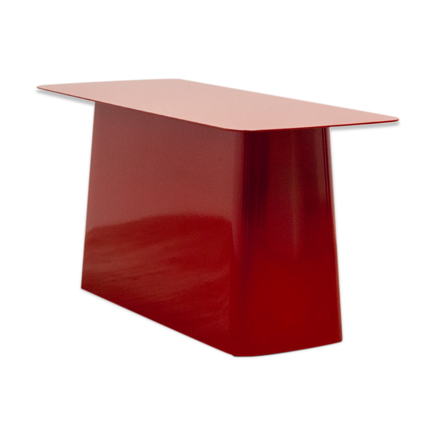 Red coffee table Vitra metal side table