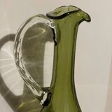Glass ewer vase