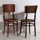 Antique bentwood dining chairs (circa 1920). Set of 4