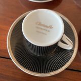 Christofle coffee set in porcelain and platinum