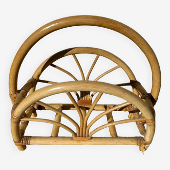 Rattan magazine rack