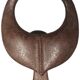 Masque africain en bois, symbolisant un buffle, Nigeria, 25x36cm