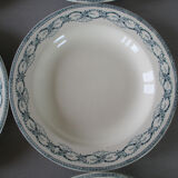 9 hollow plates Salins Récamier terre de fer