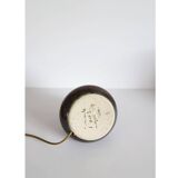 Vintage sandstone foot lamp and printed lampshade