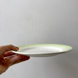 set of 6 pastel gradient light green dessert plates 40s-50s