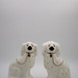 Mid-Century Staffordshire Ceramic Spaniel Mantle Dogs 1378 4 from Beswick
