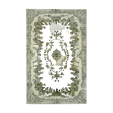 Hand-knotted antique anatolian 1970s 206 cm x 318 cm blue carpet