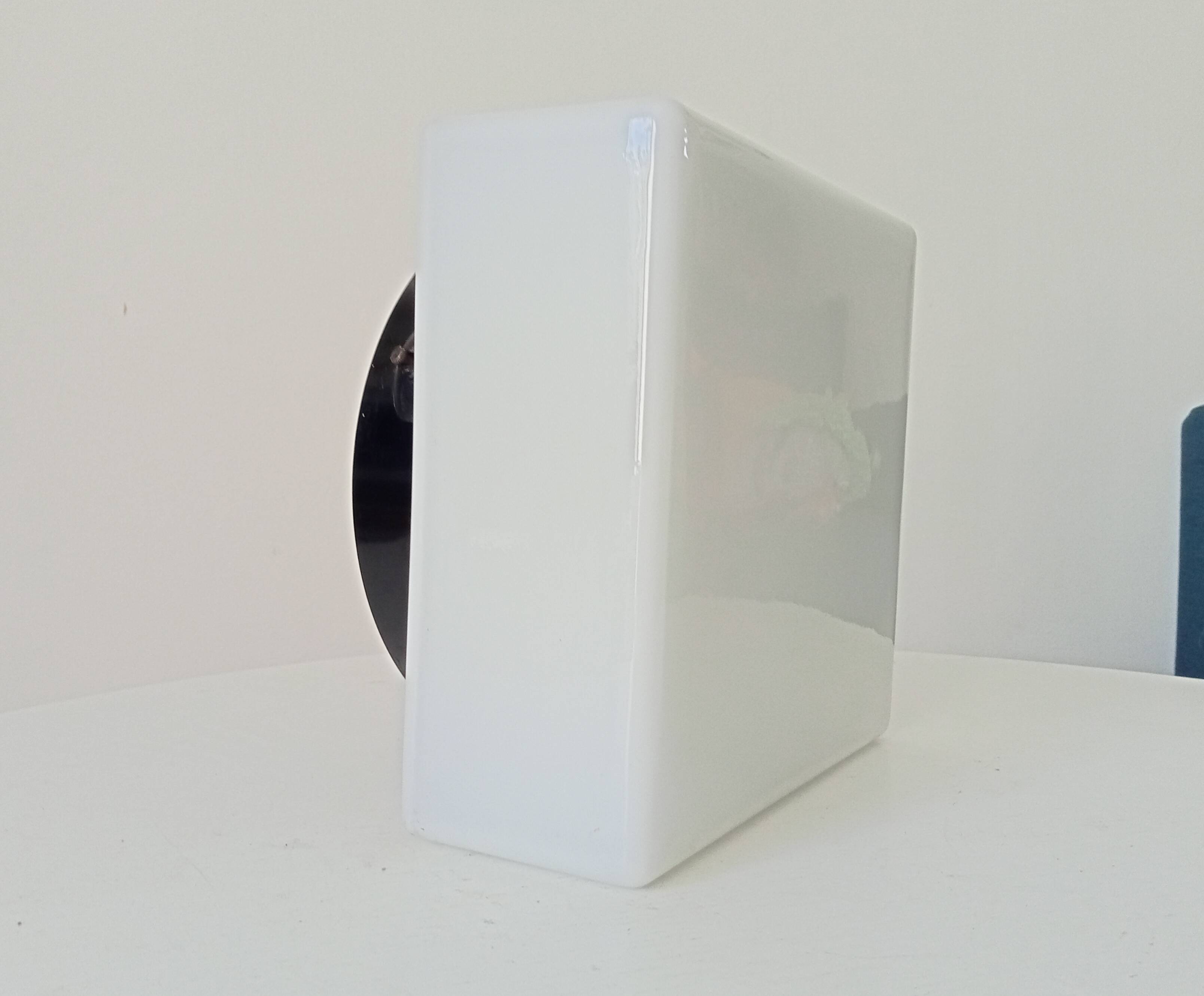 70s bakelite and opaline ceiling light signed Vianne