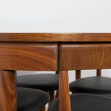 Mid-Century Teak Dining Table and Chairs Set by Hans Olsen for Frem Røjle.
