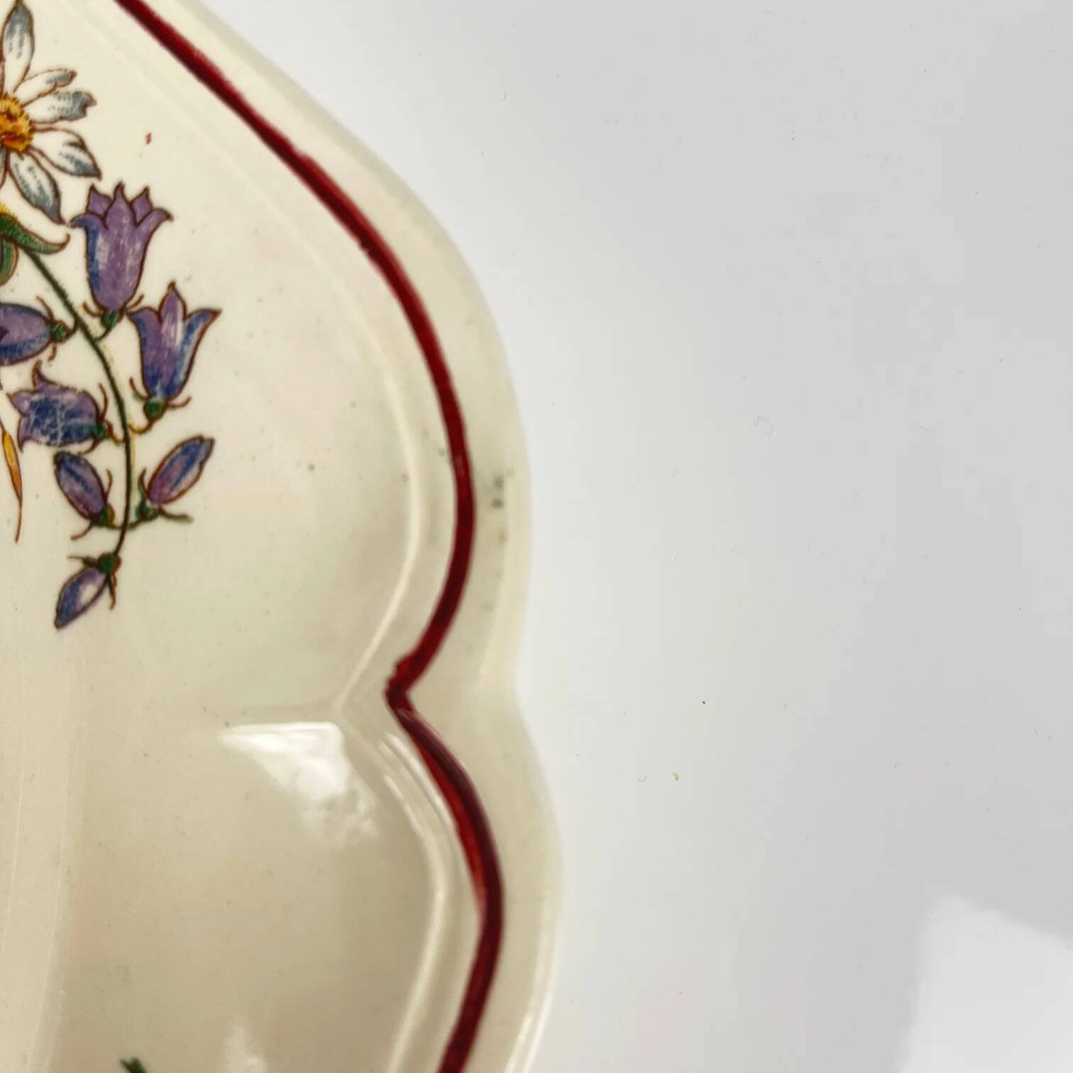 Large "Agreste" dish from Sarreguemines, early 20th century.