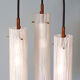 1950s brass and glass pendant light