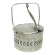 Basket sugar bowl, postmodernism, nickel-plated brass, Poland, 1960s