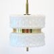 Amazing glass vintage lamp with gold chrome
