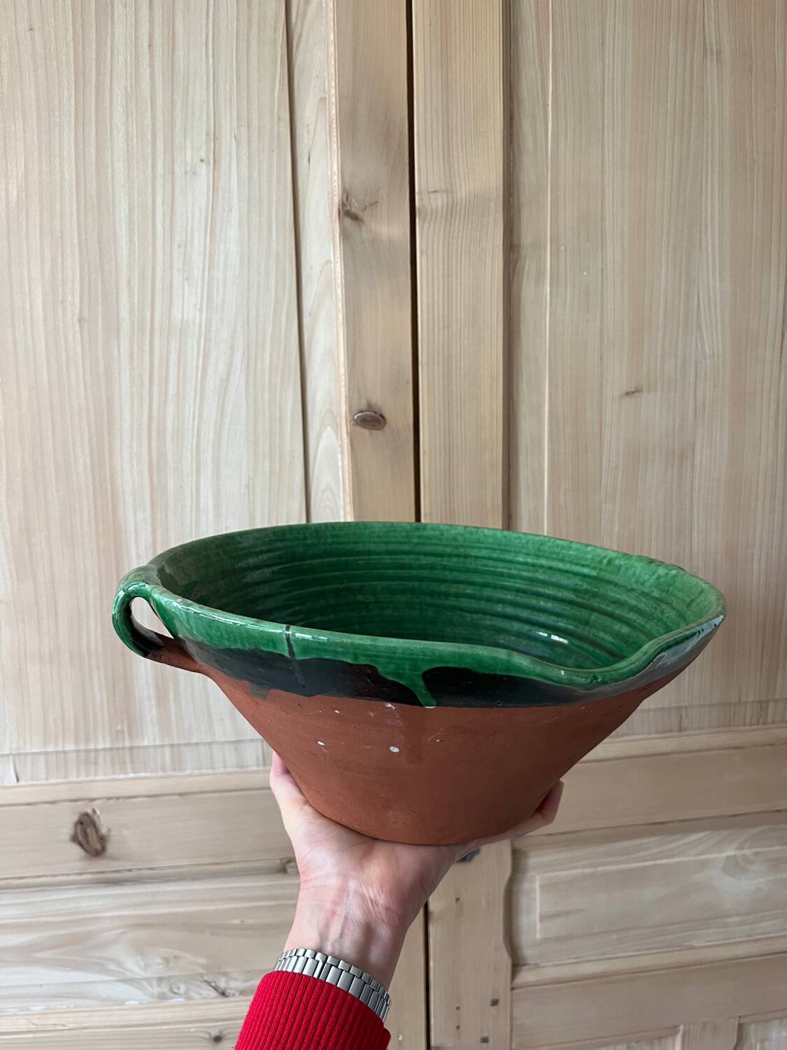 Large glazed "Tian" dish, diameter 32cm