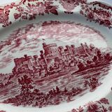 Vintage Enoch Wedgwood “Royal Homes Of Britain” red hand engraved serv