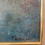 Old painting, still life with wild flowers signed Massard XX century