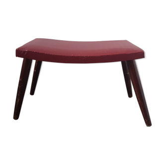 Tabouret rouge en skai