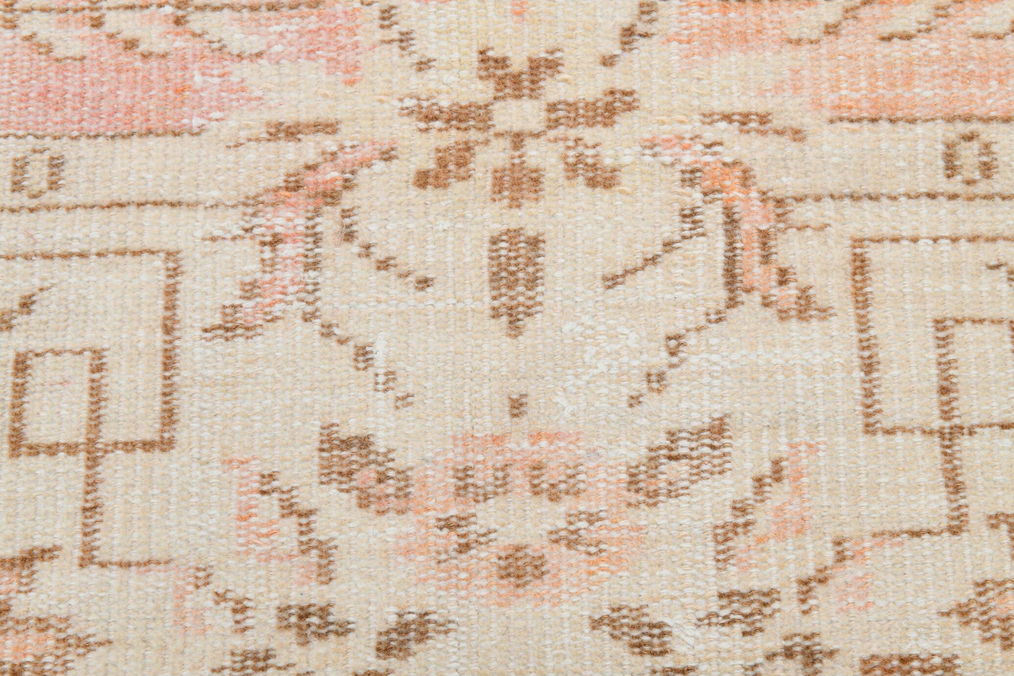 5x8 Soft Geometric Style Handmade Vintage Rug, 156x241 Cm