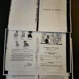 Castelet théâtre de guignol fin 19ème avec 5 marionnettes d'époque + copie d'un livret