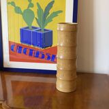 Vase en bambou Hollywood Regency, Italie 1970