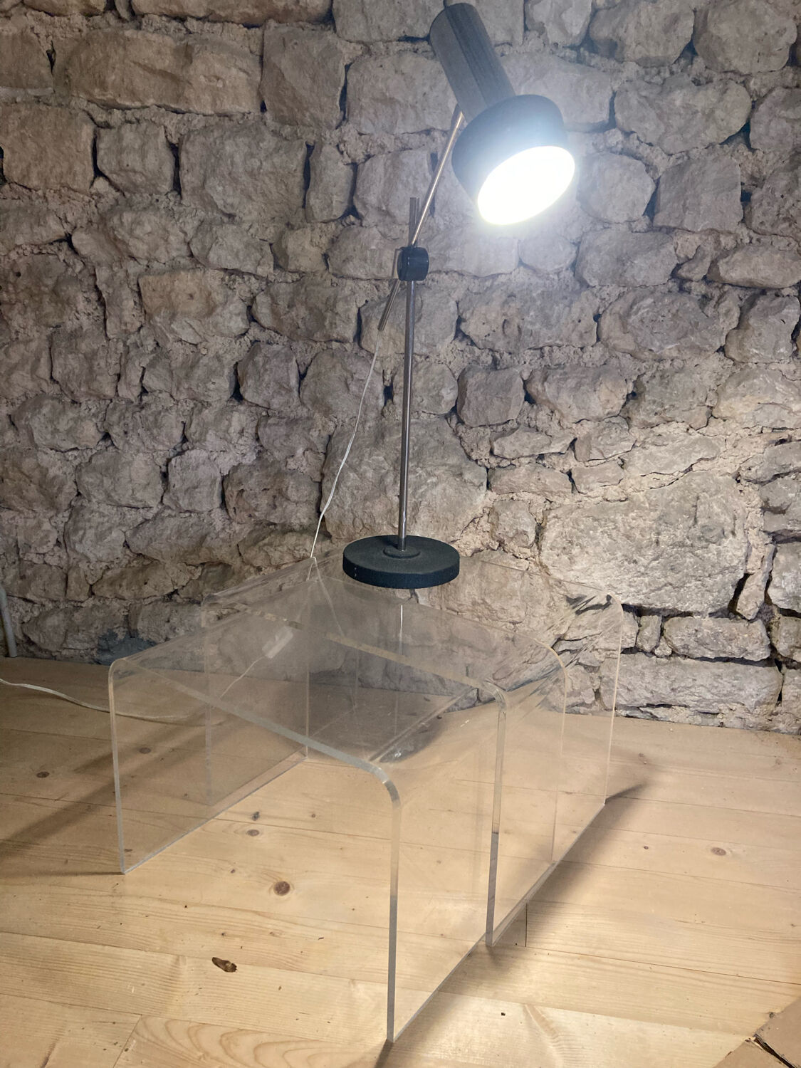 Plexisglas trundle coffee tables