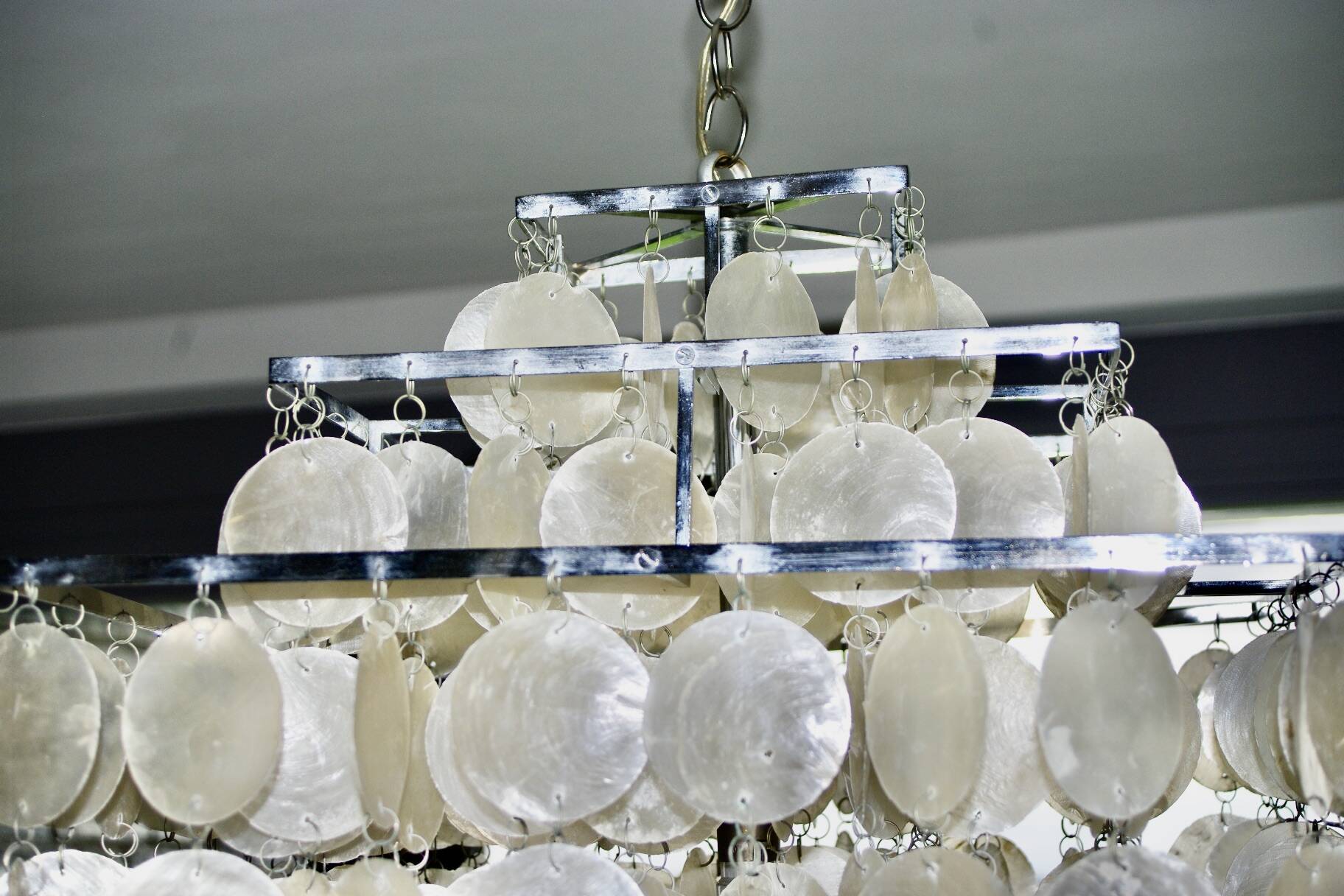 Vintage square chandelier by verner panton 1970