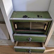 Vintage 50s in wood and steel Cabinet