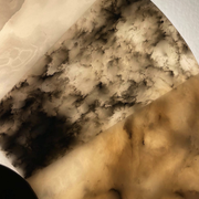 Rainbow wall lamp in alabaster and marble in the taste of Angelo Mangiarotti.