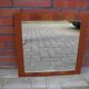 Miroir vintage en teck Danemark 1970 - 49x49cm