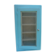 Armoire toilette en bois bleue vitre opaque