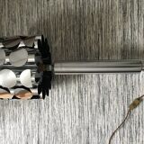 Vintage 70's brushed steel cylindrical lamp