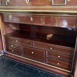 Secretary in mahogany and mahogany veneer Louis XVI era