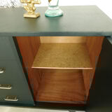 Dark green vintage chest of drawer