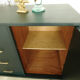 Dark green vintage chest of drawer