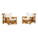 Paire de fauteuils en bambou, coussins Pierre Frey, travail français, vers 1960-70
