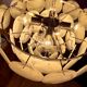 Handcrafted chandelier with Murano glass and handmade alabaster discs.