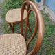 3 antique bistro chairs with canework