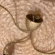 Large Art Deco lampshade in speckled glass
