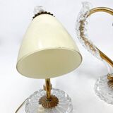 Mid-Century Modern Brass and Glass Table Lamp, 1950s