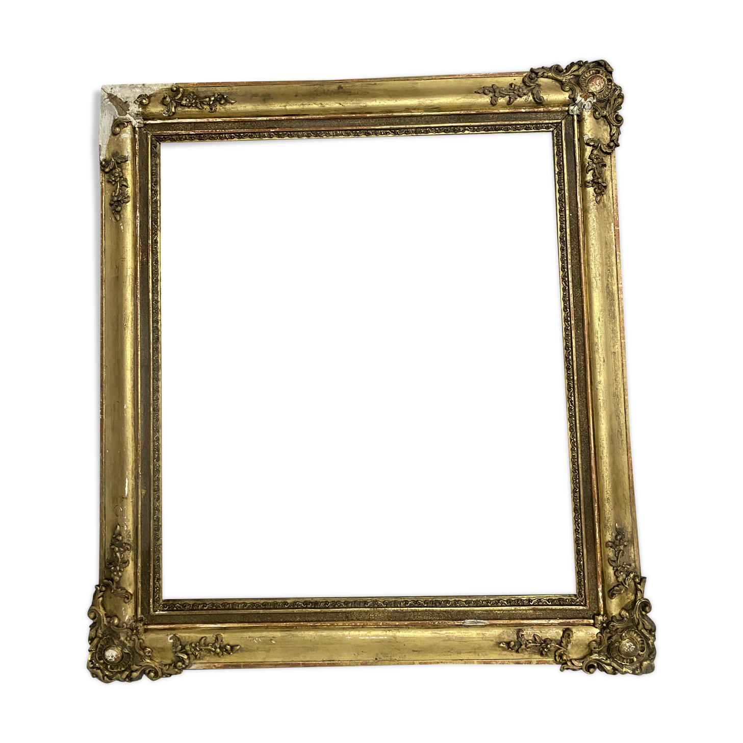 Cadre en bois doré Napoléon lll