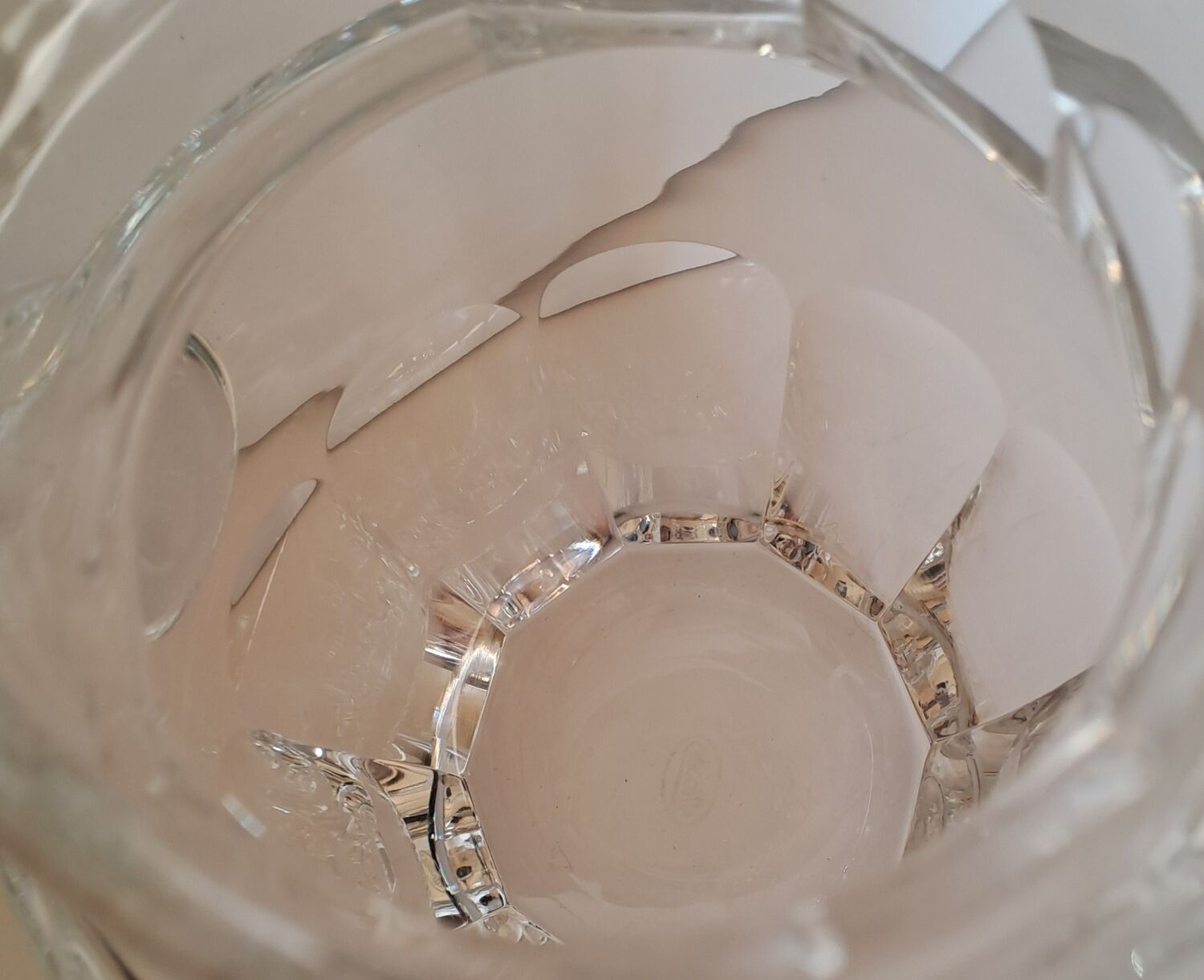 Moser signed crystal pitcher