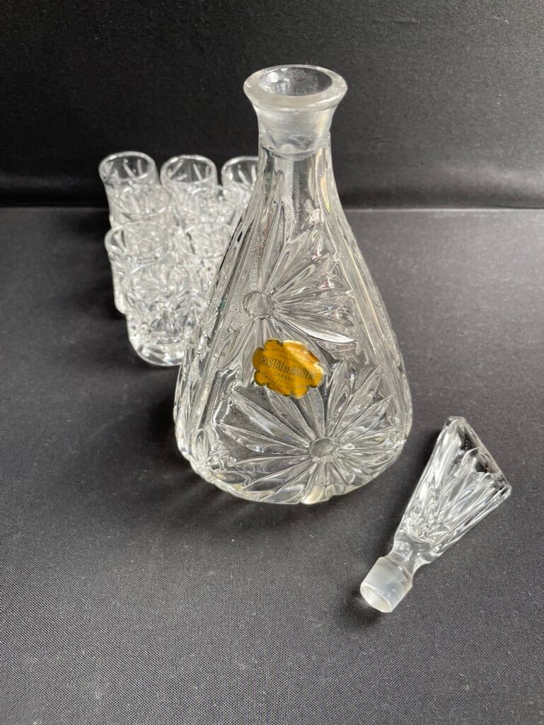 Service à liqueur en cristal de Bavière – Milieu XXème