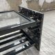 80s Italian marble and glass coffee table