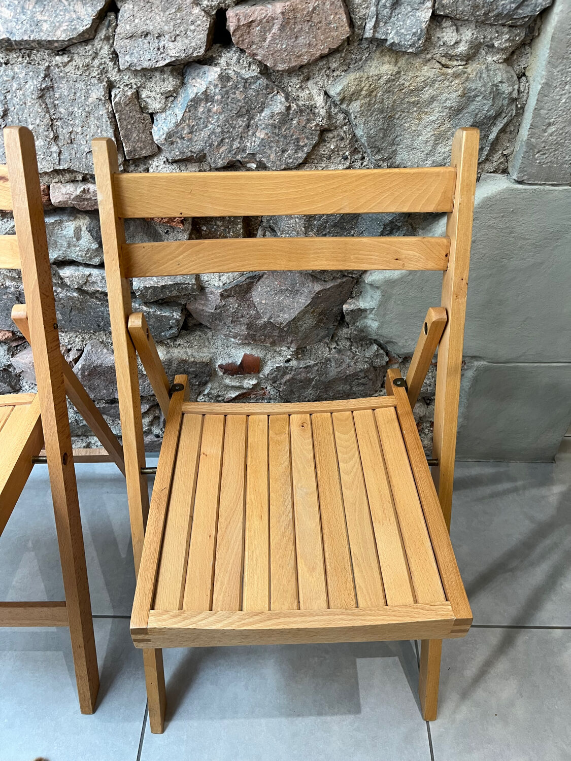 Pair of folding chairs from the 1980s