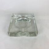 Brutalist glass ashtray from the 70s
