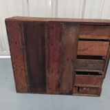 Hardware furniture wood multiple drawers old
